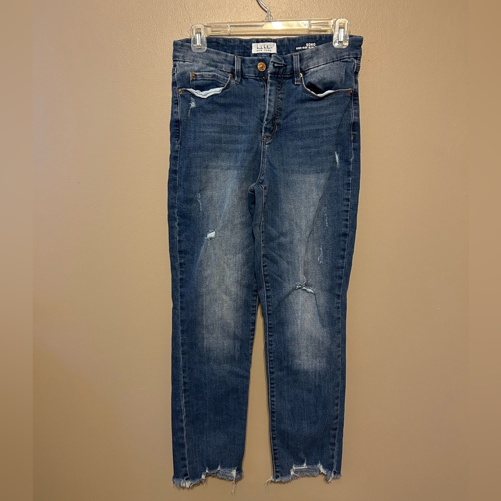 H&M Distressed Blue Skinny Jeans